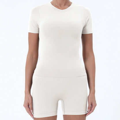 Summer Women's Yoga Clothes Suit Slim T-shirt Butt-lift Underwear
