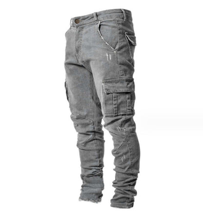 New Skinny Jeans With Side Pockets And Feet For Men